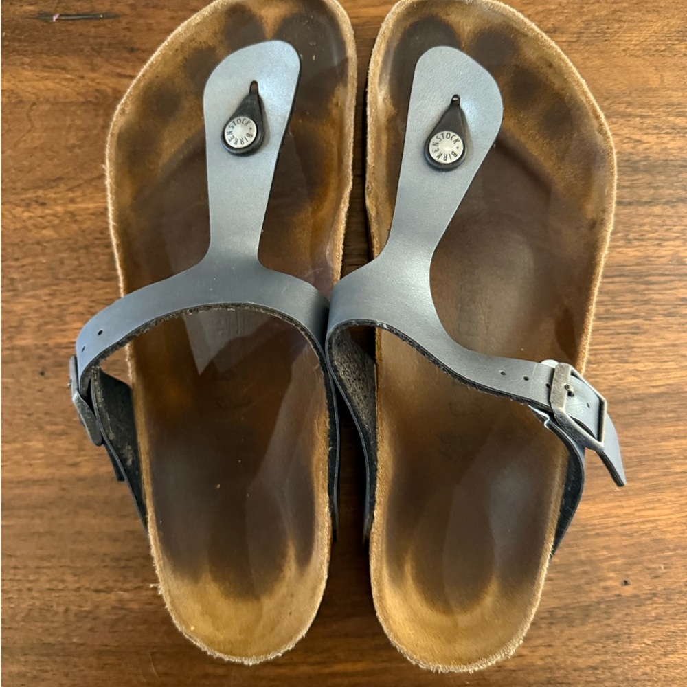 Birkenstocks Gray and Brown Sandals